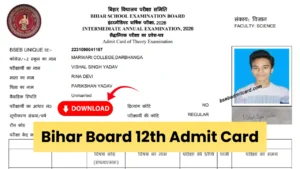 Bihar Board 12th Admit Card Download